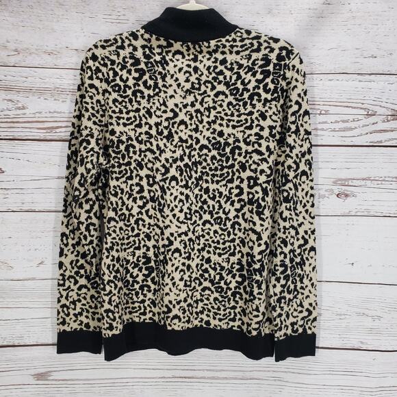 Calvin Klein Women's Animal Print Mock Neck Sweater Size Medium - Picture 7 of 10